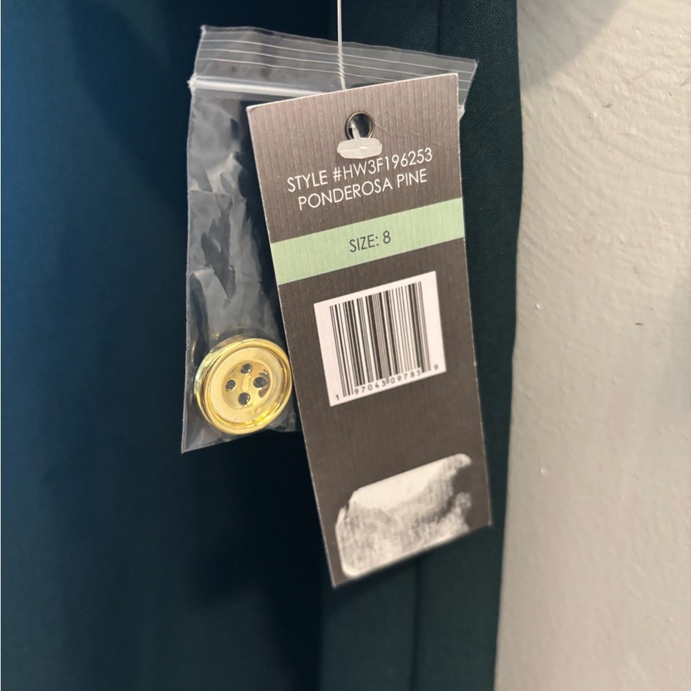 Sharagano Dark Green Double-Breasted Dress Size 8 - Picture 6 of 7